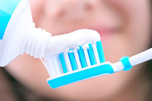 Brushing is important to oral health.
